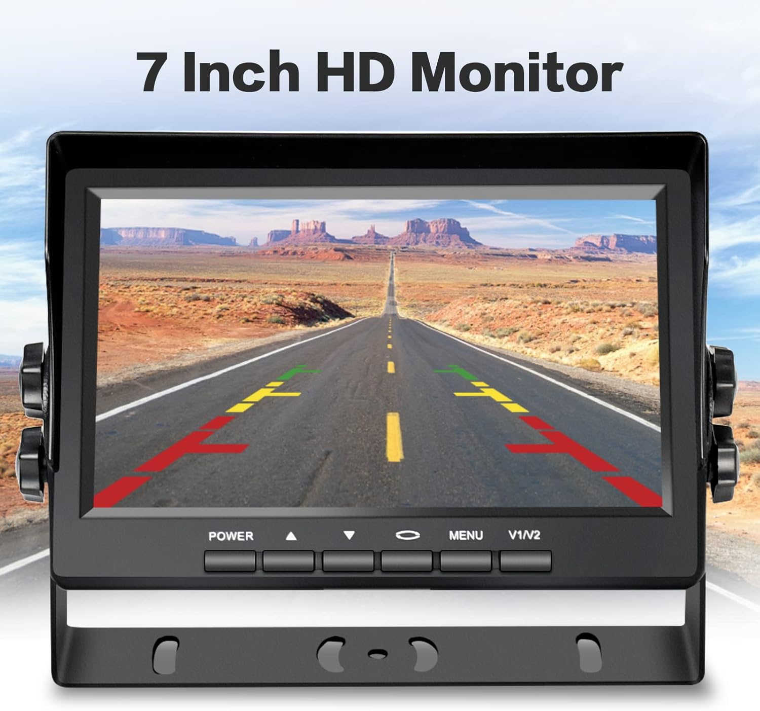 Cámara de respaldo RV con kit de monitor HD de 7 pulgadas, IP68, impermeable, cámara de visión trasera infrarroja, sistema de cámara de respaldo