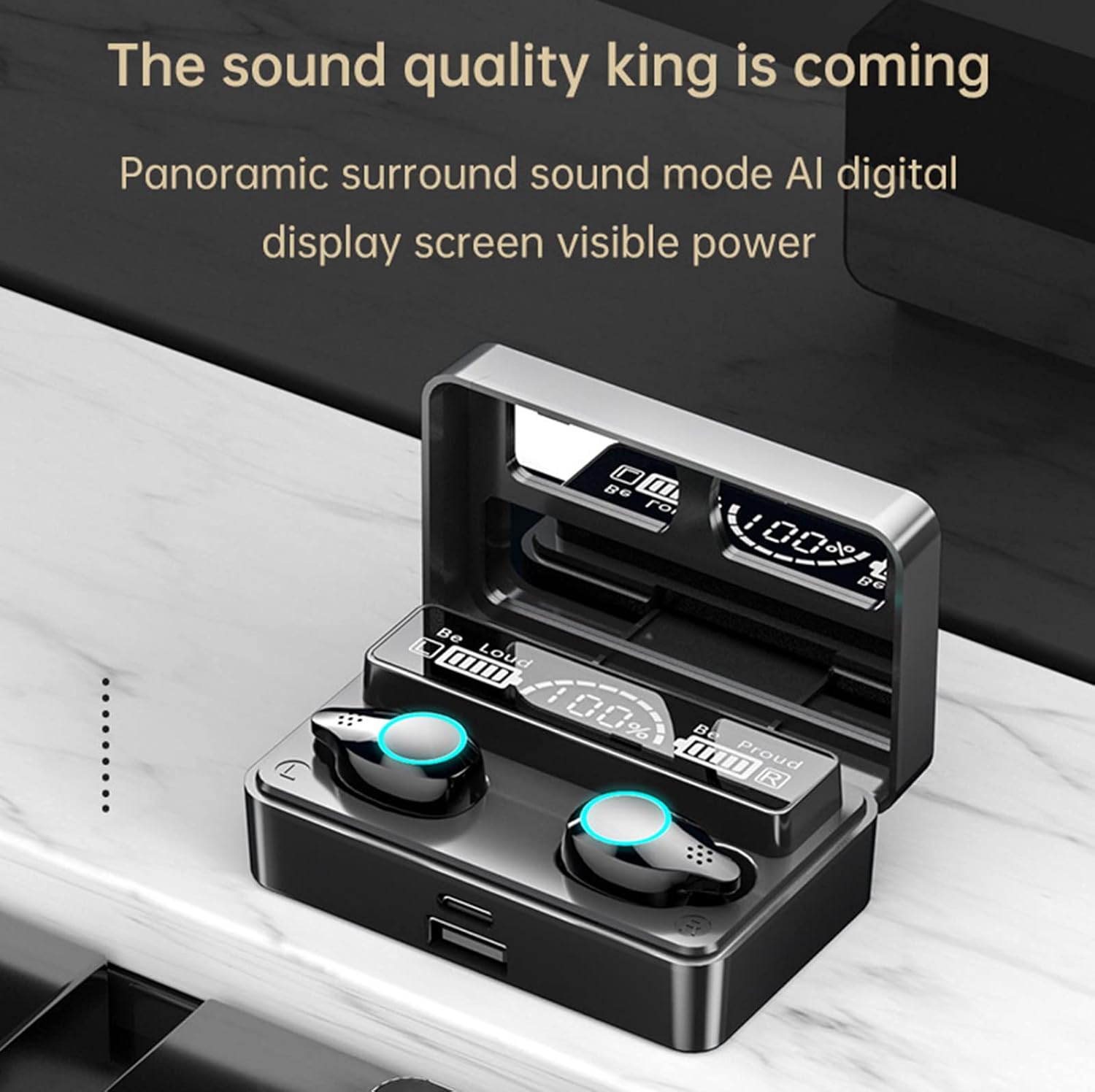 Auriculares inalámbricos Bluetooth Auriculares inalámbricos Bluetooth Binaural 5.1-Border Modo privado tipo intrauditivo para teléfonos celulares y