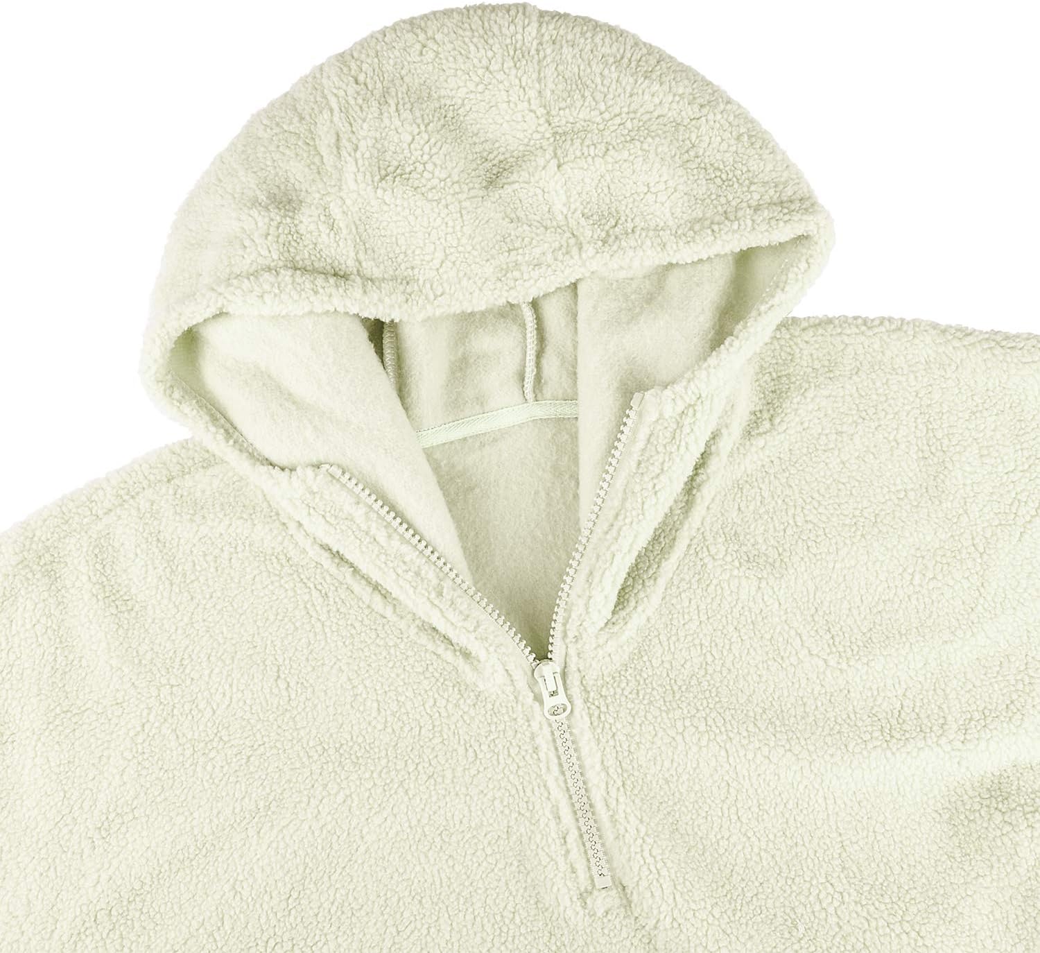 Catalonia – Sudadera con capucha de gran tamaño con cremallera, suéter gigante de oveja sintética. Bolsillo frontal grande, acogedora, cálida,
