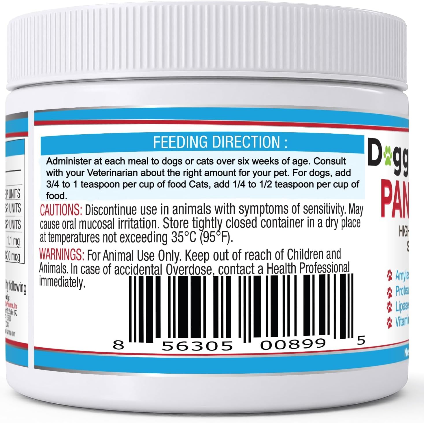 PancreaMax – 10 suplementos de enzimas digestivas pancreáticas para gatos y perros (12 onzas) en polvo (fabricado en Estados Unidos). 10 pancreatina