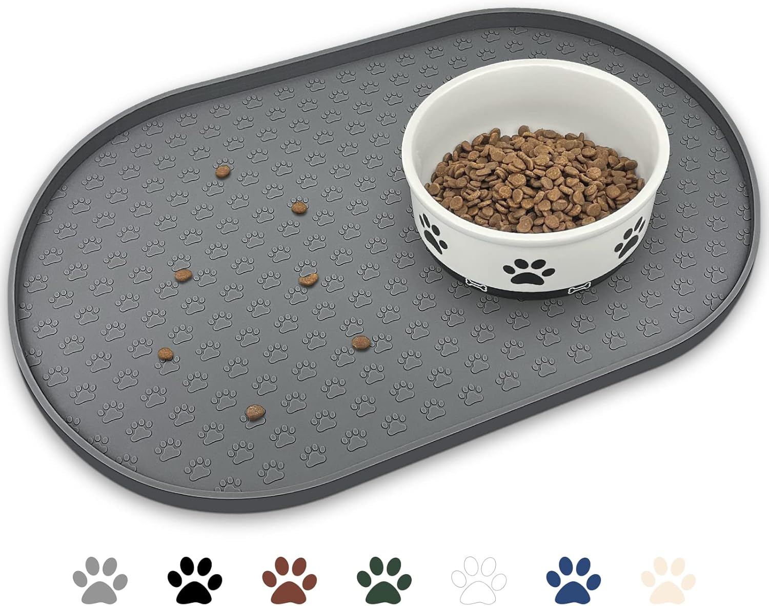 Tapete de alimentación de mascotas para perros y gatos, mantel individual de silicona para perros, antideslizante, impermeable, evita el