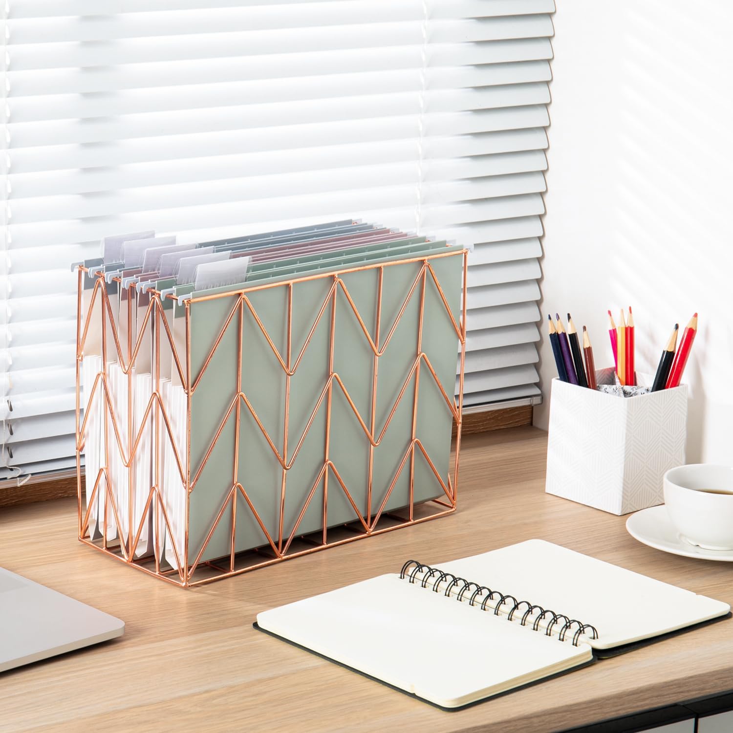 Y YOMA Paquete de 6 carpetas colgantes de capacidad extra, tamaño carta, carpeta decorativa reforzada, carpeta expandible de colores bonitos para
