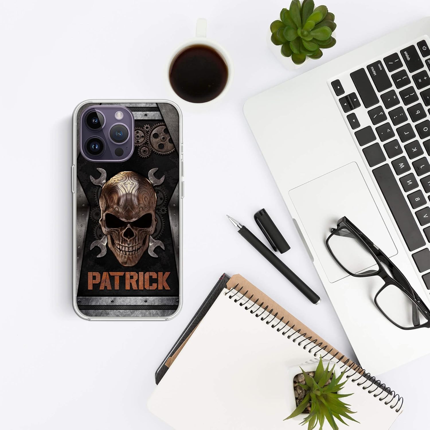 Funda protectora transparente con nombre personalizado para técnico de mecánica, compatible con iPhone 15 14 13 12 11 X Xs Xr 8 7 6 Mini Pro Max