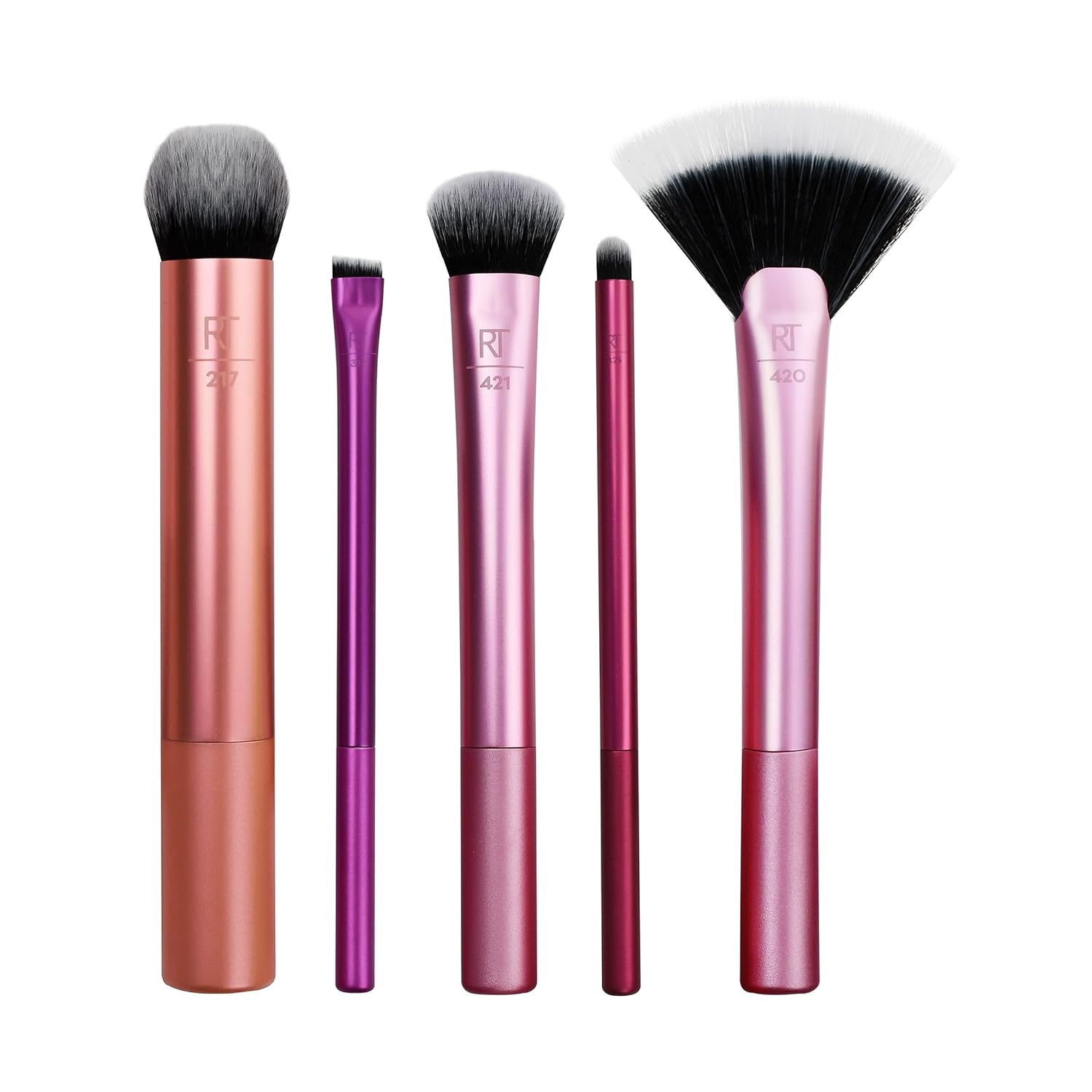 Real Techniques Artist Essentials – Juego de brochas de maquillaje, para base, rubor, iluminador, sombra de ojos y delineador, herramientas de