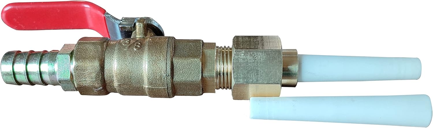 Pistola de chorro de arena de cerámica punta de boquilla (332 “ID), soporte, válvula de bola de latón y conector 2 piezas de repuesto de punta de