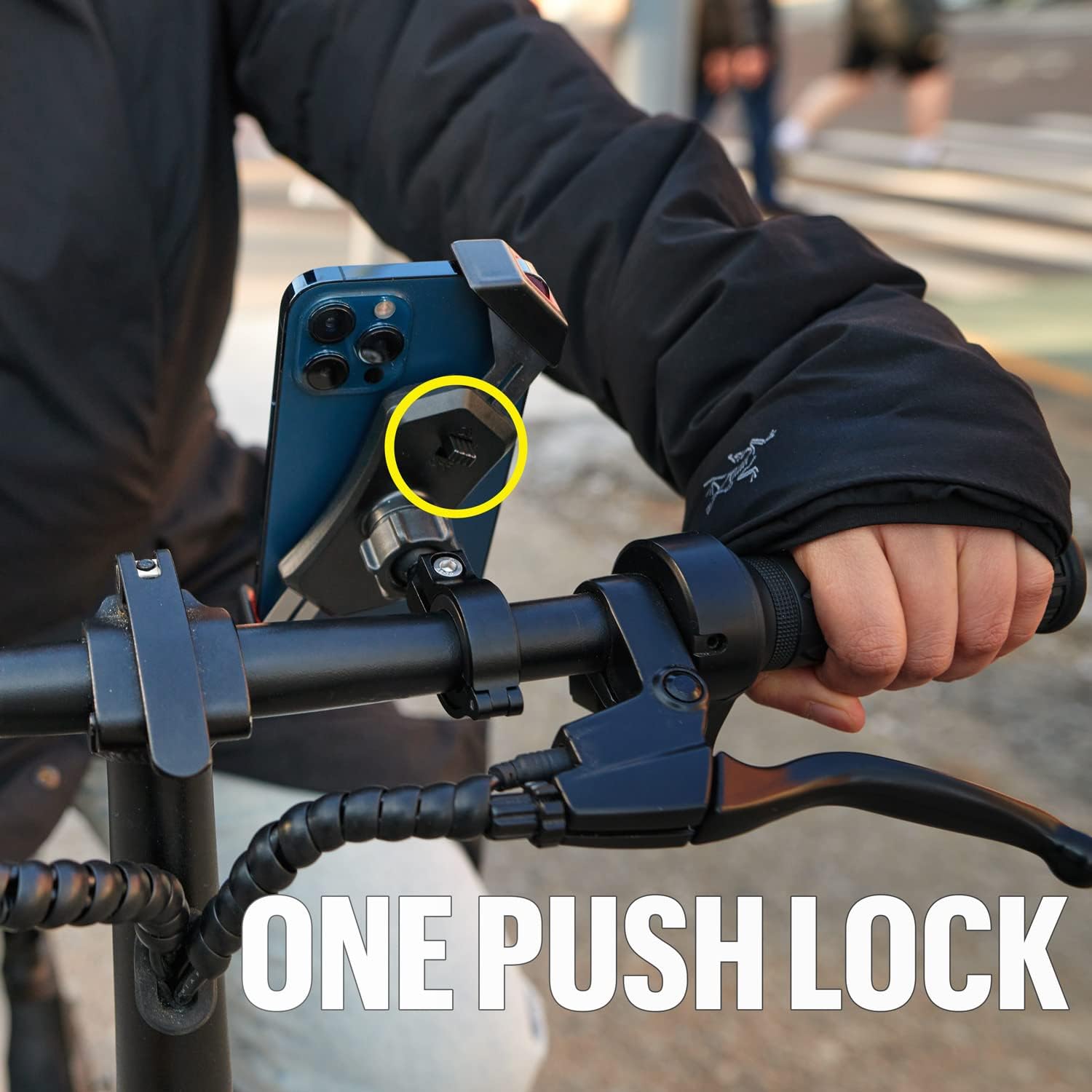 Soporte de teléfono para bicicleta el mejor soporte para teléfono de bicicleta que reduce la vibración sin bloquear la cámara sin relleno rojo,