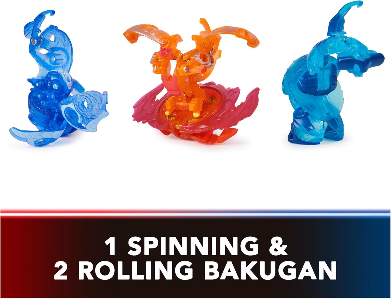 Bakugan Ultimate Battle Arena Playset con ataque especial Dragonoid, Octogan, Hammerhead personalizable, figuras de acción y juego giratorias,