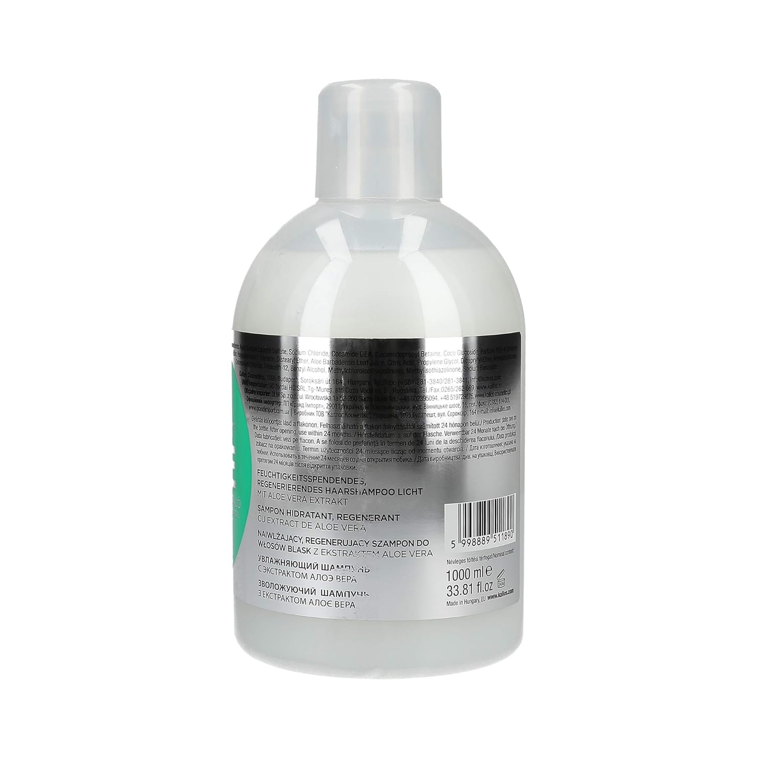 Kallos KJMN Aloe Vera Moisture Repair Shine Champú para cabello seco y dañado con extracto de Aloe Vera 33.8 fl oz por Kallos Cosmetics