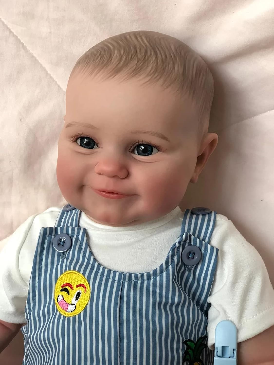 iCradle Big Boy Reborn Baby Dolls realista de 24 pulgadas hecho a mano Reborn bebé recién nacido de la vida real, muñeca de arte coleccionable para