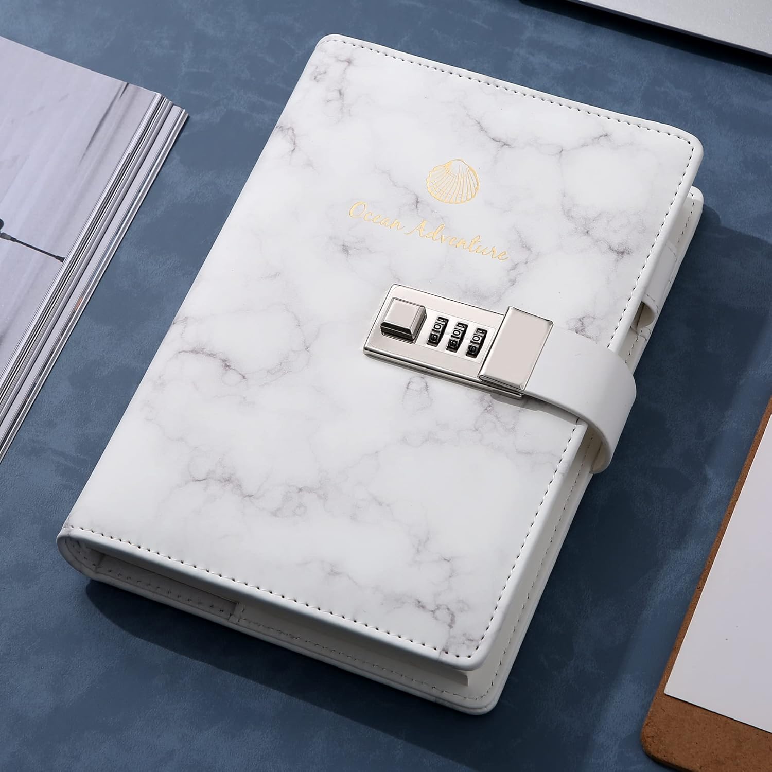 Diario con candado para mujer, diario con cerradura personal recargable, diario con bloqueo de cuero, cuaderno de escritura B6 para niñas, diario