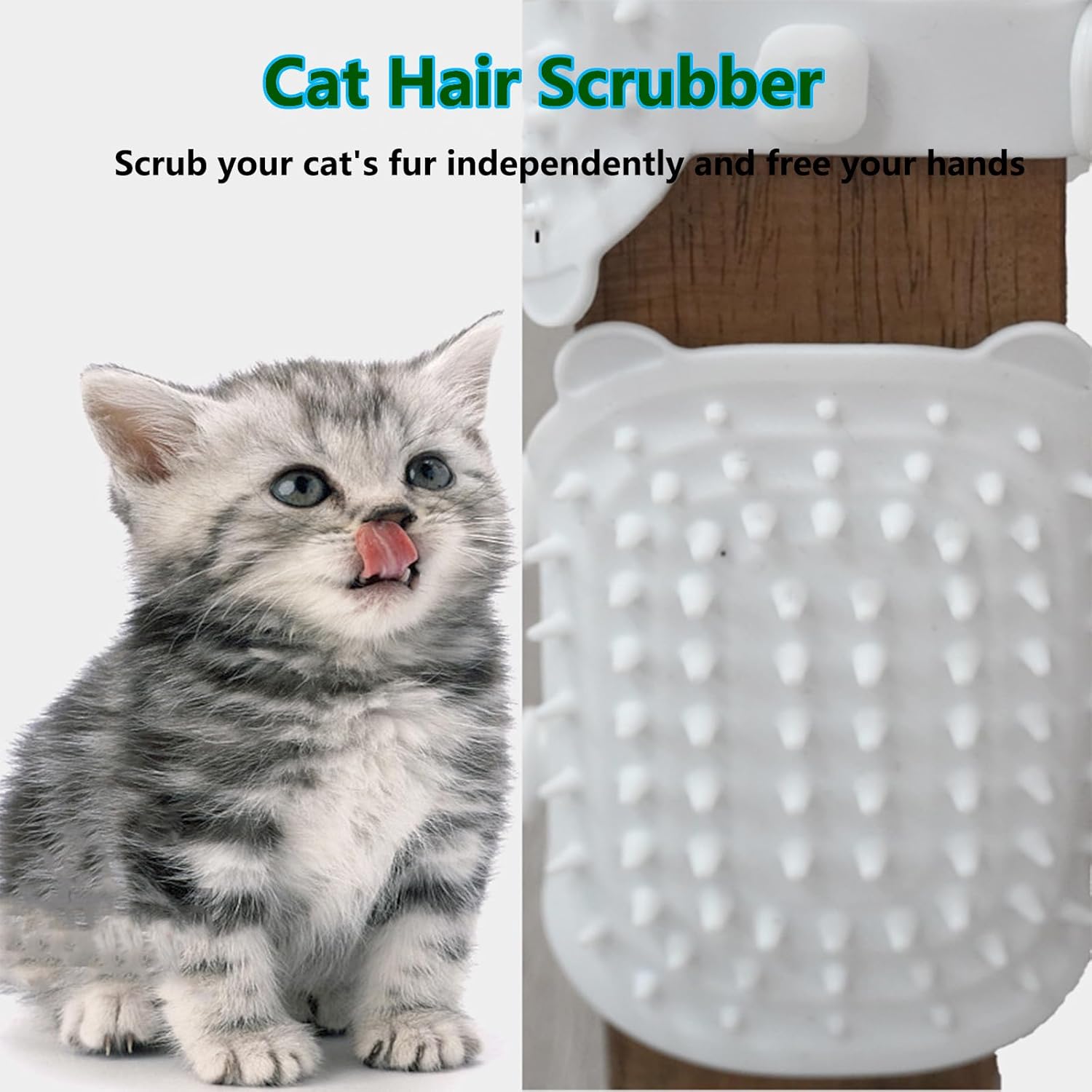 2 cepillos de esquina para gatos, reduce el desprendimiento, los arañazos y la picazón, artefacto de cosquillas para mascotas con cerdas de