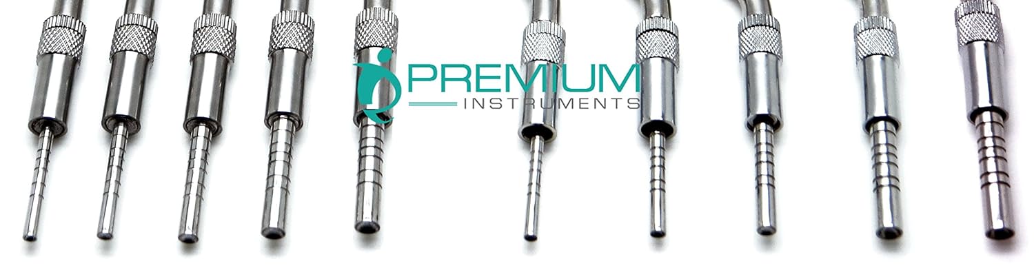 10pieza dental osteotomes Straight & Curved Tip Hueso spreading Instrumento Quirúrgico