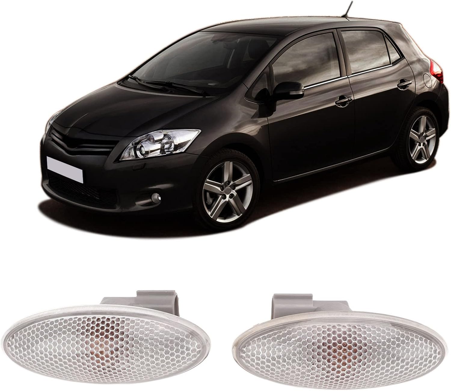 Luz de marcador lateral, paquete de 2 lámparas de señal de giro ámbar de 12 V, lámpara de señal de giro lateral, luz de repuesto para Corolla para