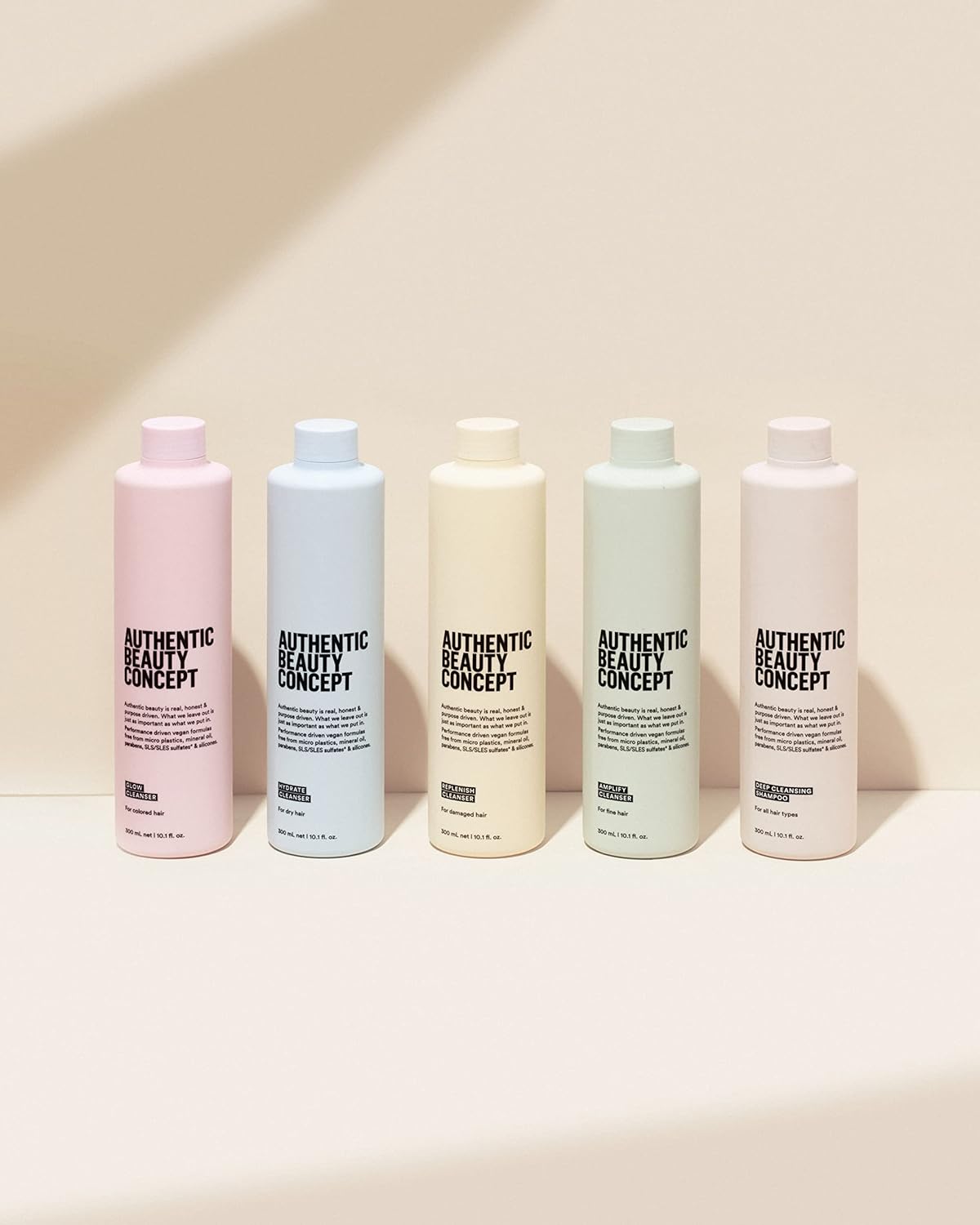 Authentic Beauty Concept Set de limpiador y acondicionador Replenish  Champú + acondicionador  Cabello dañado  Nutre y fortalece el cabello  Vegano