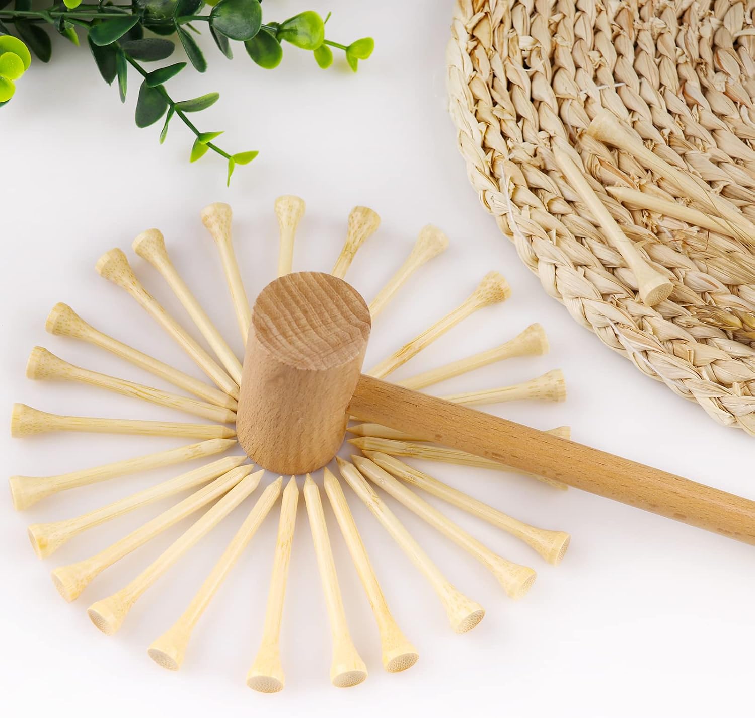 Waenerec Juego de martilleo y golpeteo de mazo de madera, martillo de madera de simulación, martillo falso para niños, martillo de juguete