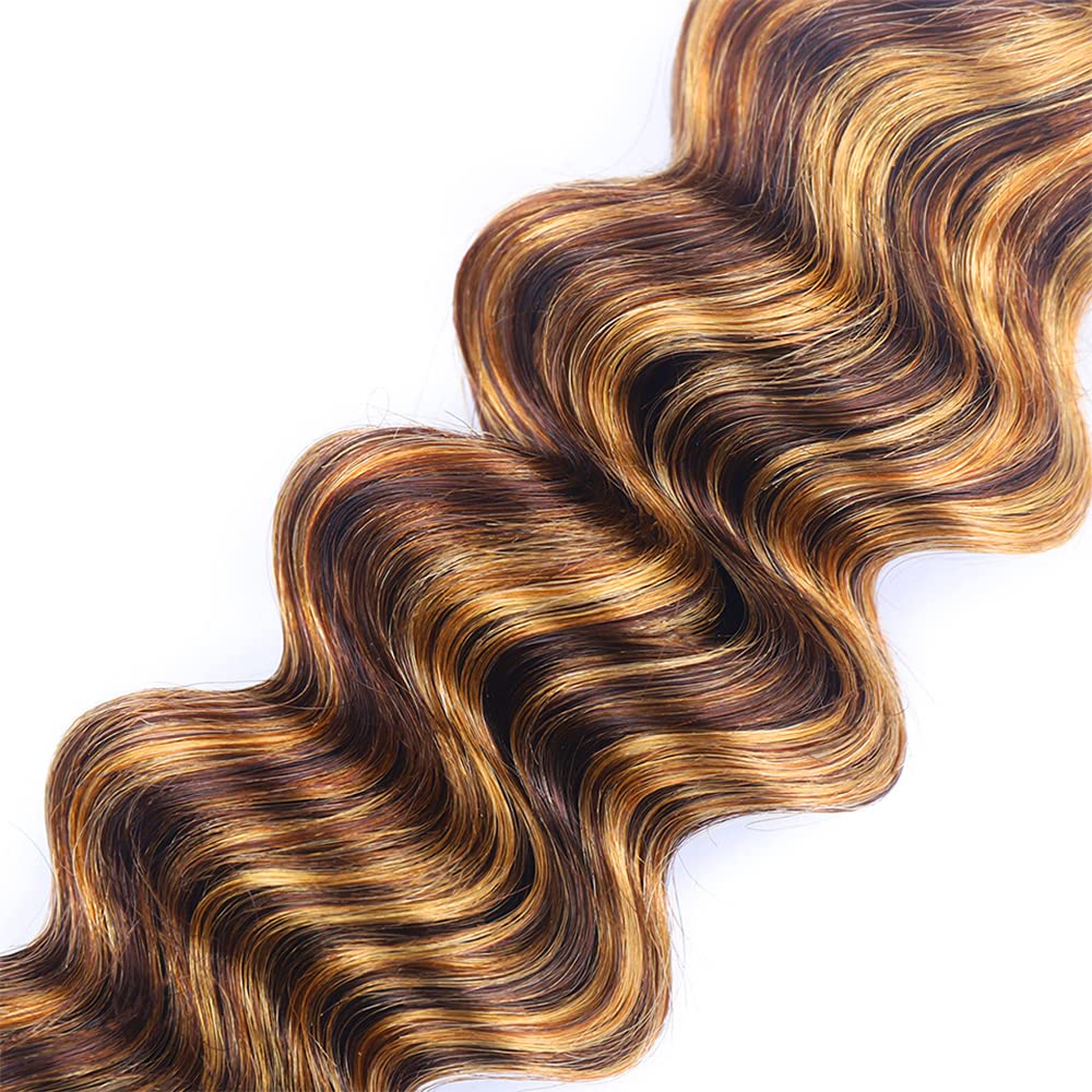 20, 22, 24 pulgadas, P427, paquetes de cabello humano Remy brasileño con reflejos de onda profunda, paquete de cabello virgen sin procesar, 3