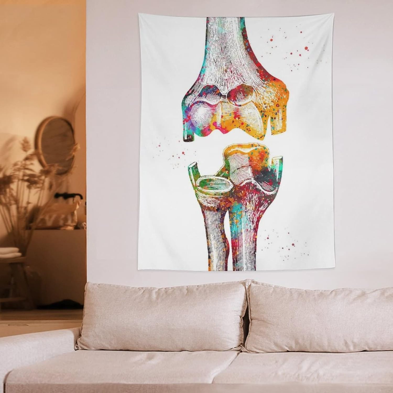 Pintura abstracta de arte moderno, tapiz de codo, medicina humana, arte de Rosalias, pintura de poliéster, impresiones artísticas para colgar en el