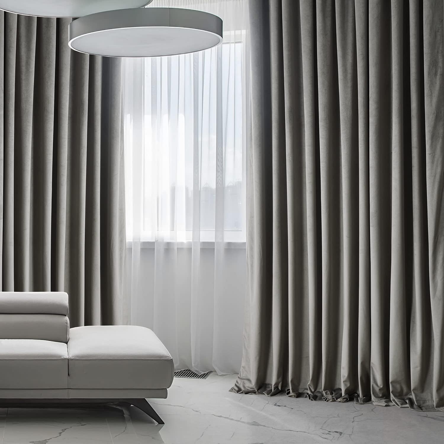 HPD Half Price Drapes VPYC-SBO161213-96-DW, cortina opaca extra ancha con aislamiento térmico para ventana, 100 x 96 pulgadas, para dormitorio y