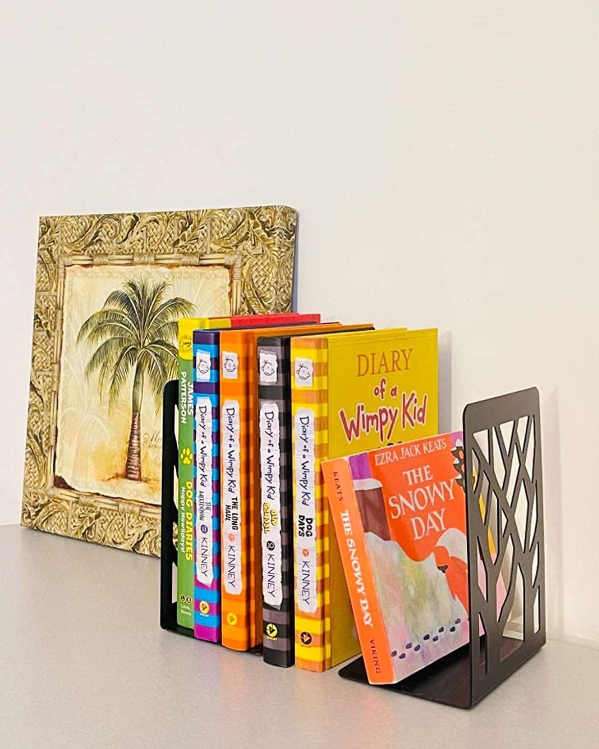 MSDADA Sujetalibros, sujetalibros, extremos de libros para estantes, sujetalibros para oficina, tapón de metal para libros, soporte de estante de