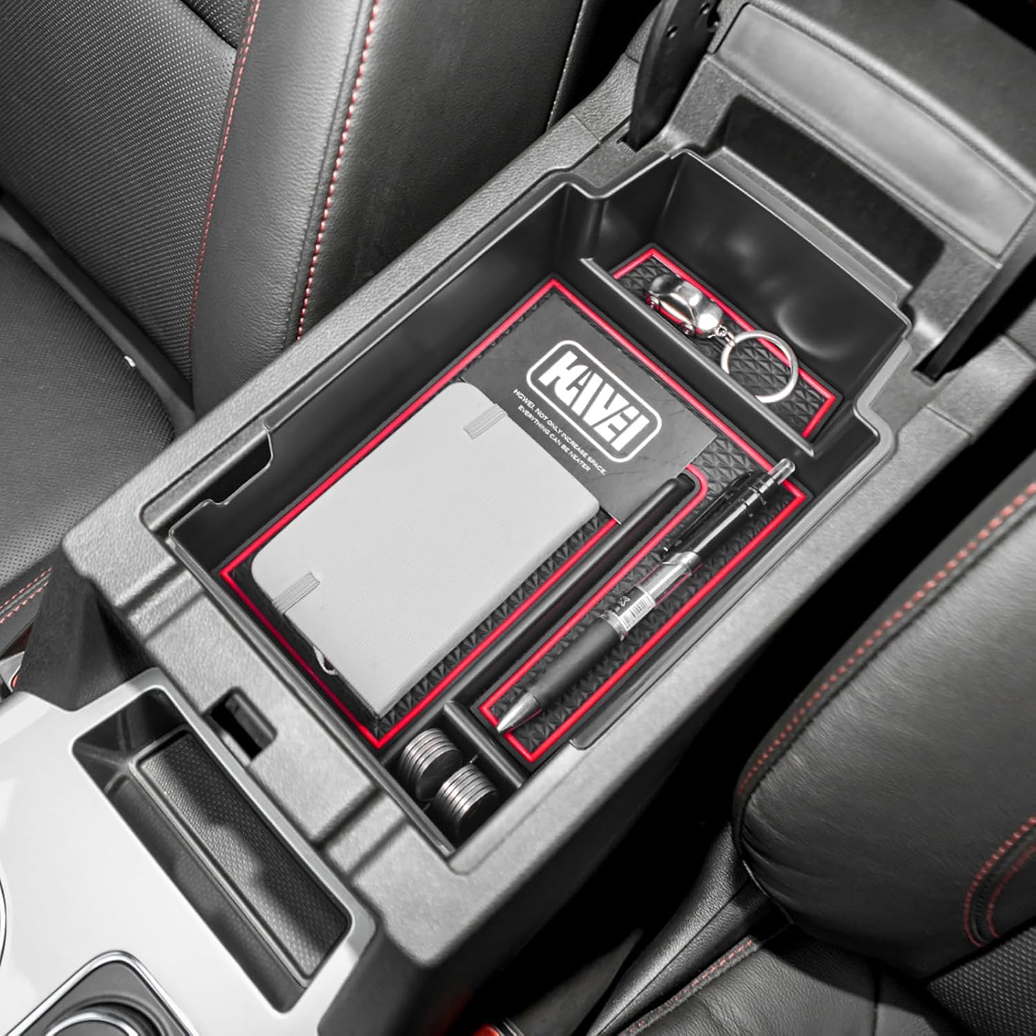 Organizador de consola central compatible con accesorios Chevy Blazer 2024 2023 2022 2021 2020 2019, caja de almacenamiento de reposabrazos de