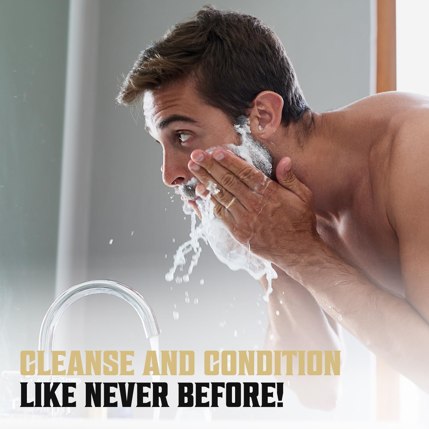 Viking Revolution Champú y acondicionador de barba para hombres con aceite de argán y aceite de jojoba, suavizante y fortalecedor para el cuidado de