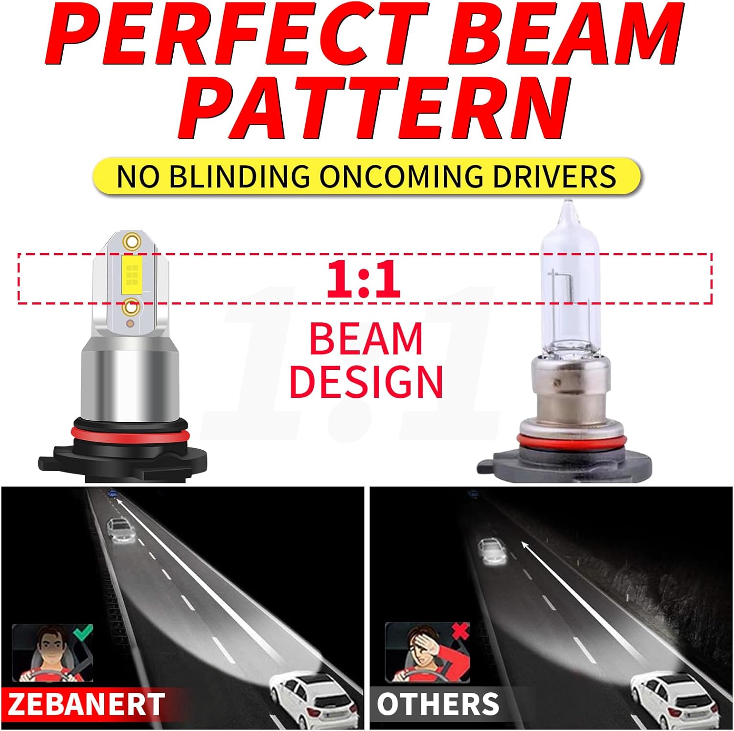 ZEBANERT Combo de bombillas LED para Ford F150 2015 2016 2017 2018 2019 2020 2021 2022, 9005 bombillas de luz alta H11 de haz bajo 6000 K, color