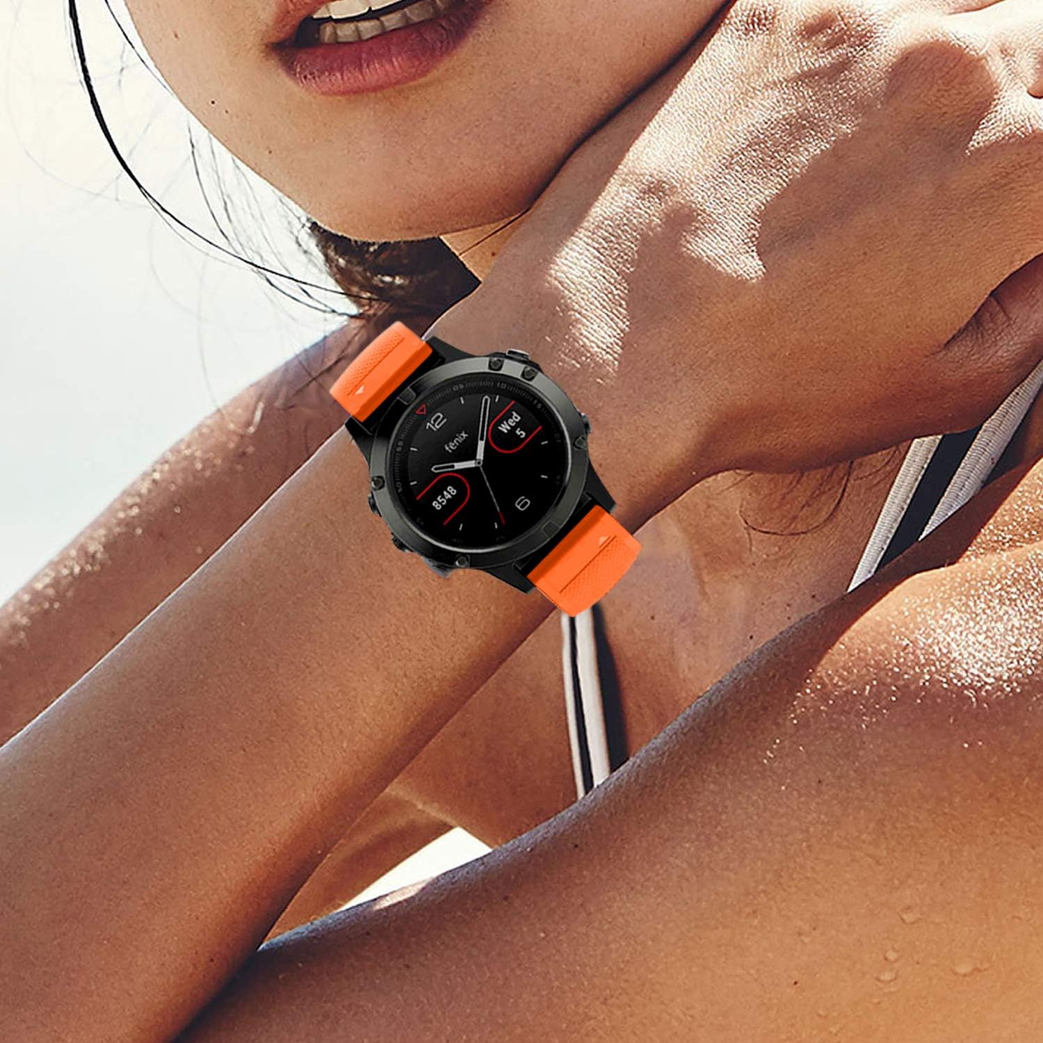 Correas compatibles con Garmin Fenix 5 Watch Correa de silicona de repuesto para Fenix 7Fenix 6Fenix 6 ProFenix 5Fenix 5 PlusForerunner