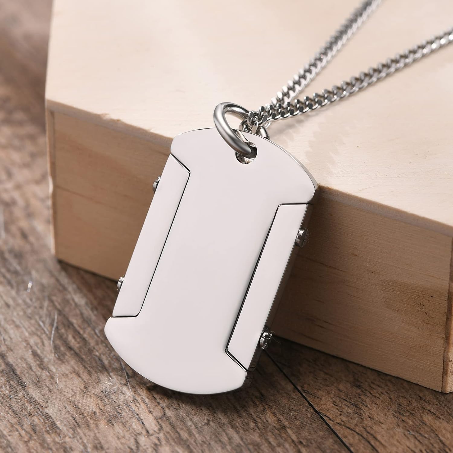 Collar de identificación de alerta médica para hombres, grabado con láser, collar con colgante de etiqueta de acero inoxidable, identificación de