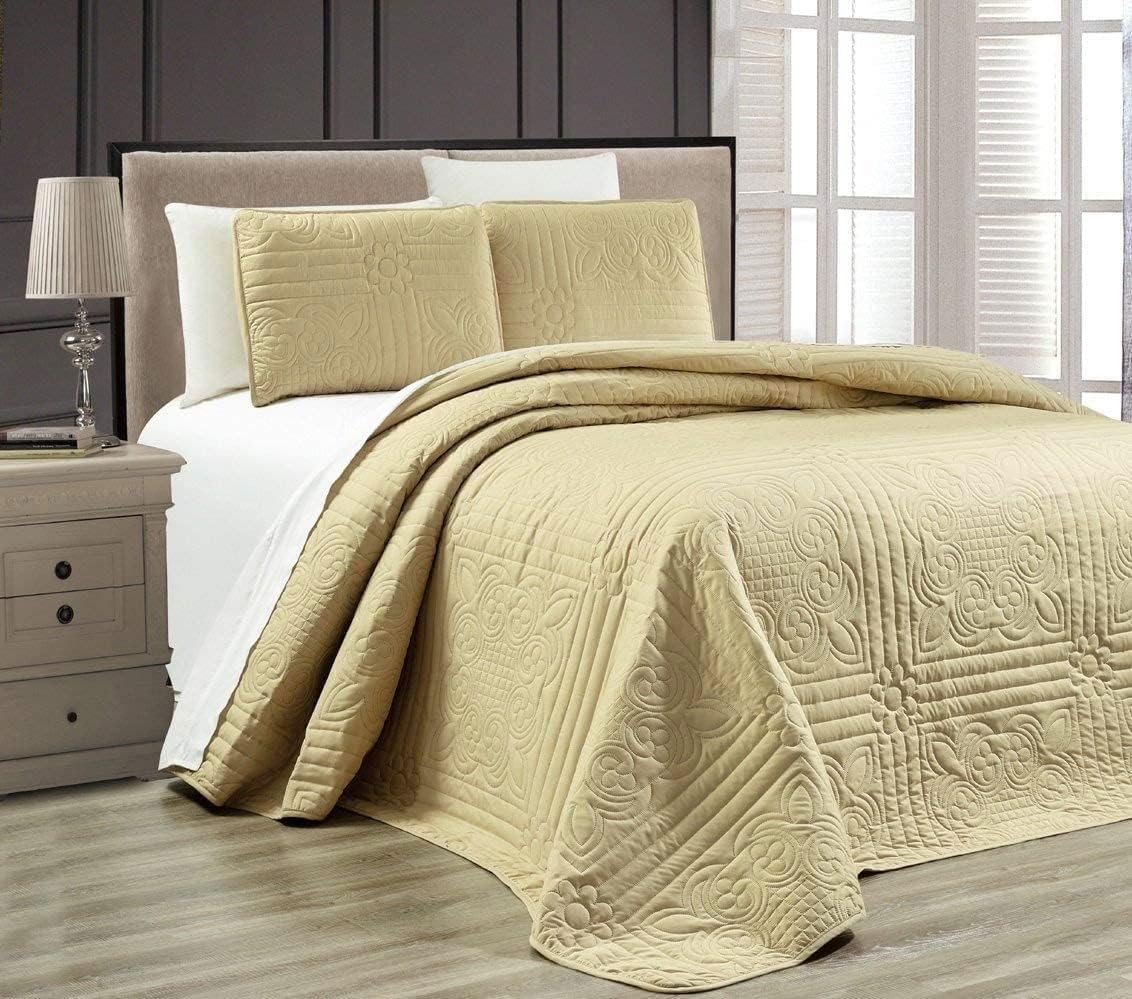 Juego de cubrecama “Stella Grande” con estampado en relieve, extragrande, tamaño individual, individual XL, completo, Queen, King y California King