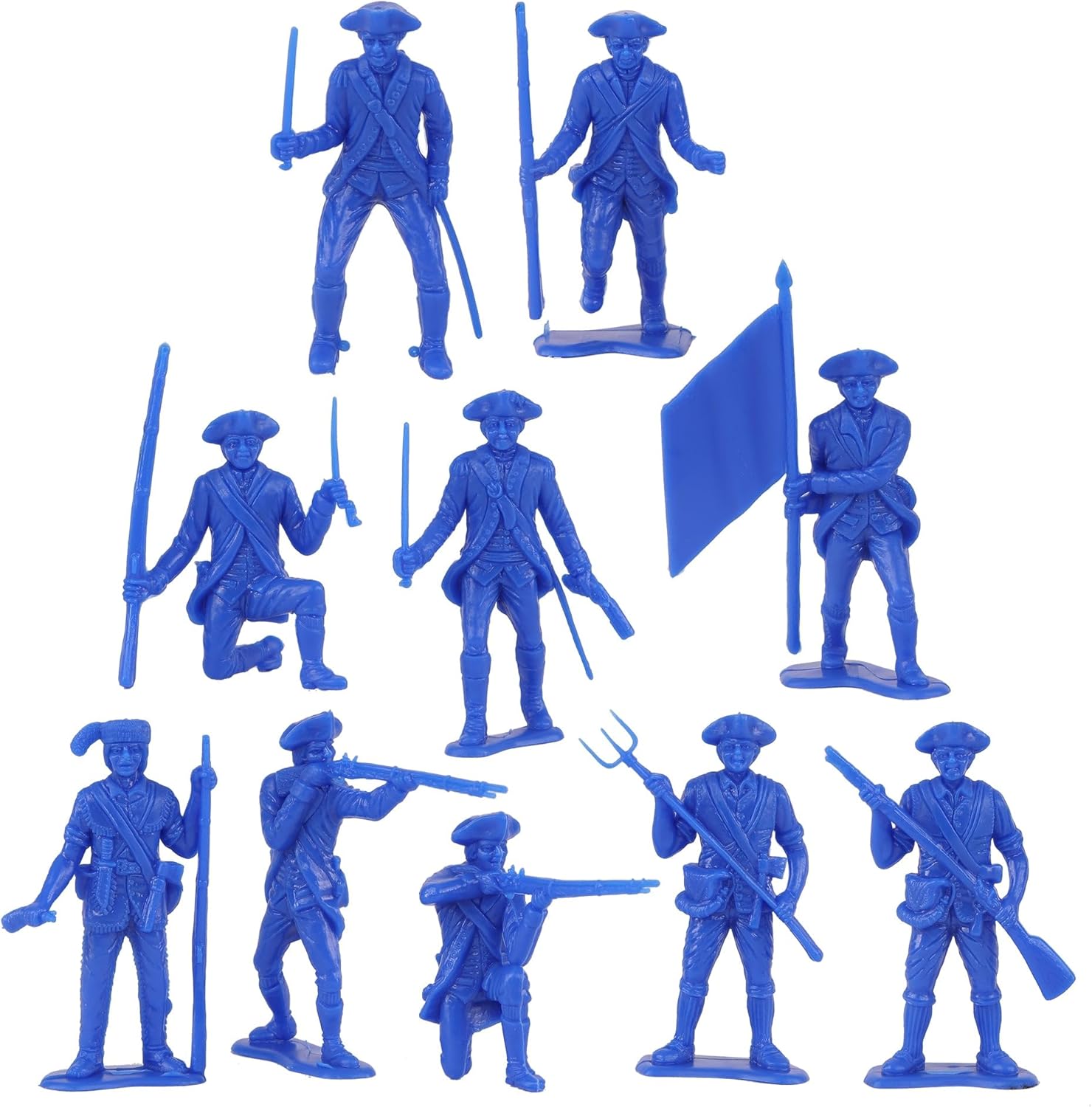 BMC Classic MPC Revolutionary War Colonial Soldiers – Figuras de plástico para hombres del ejército