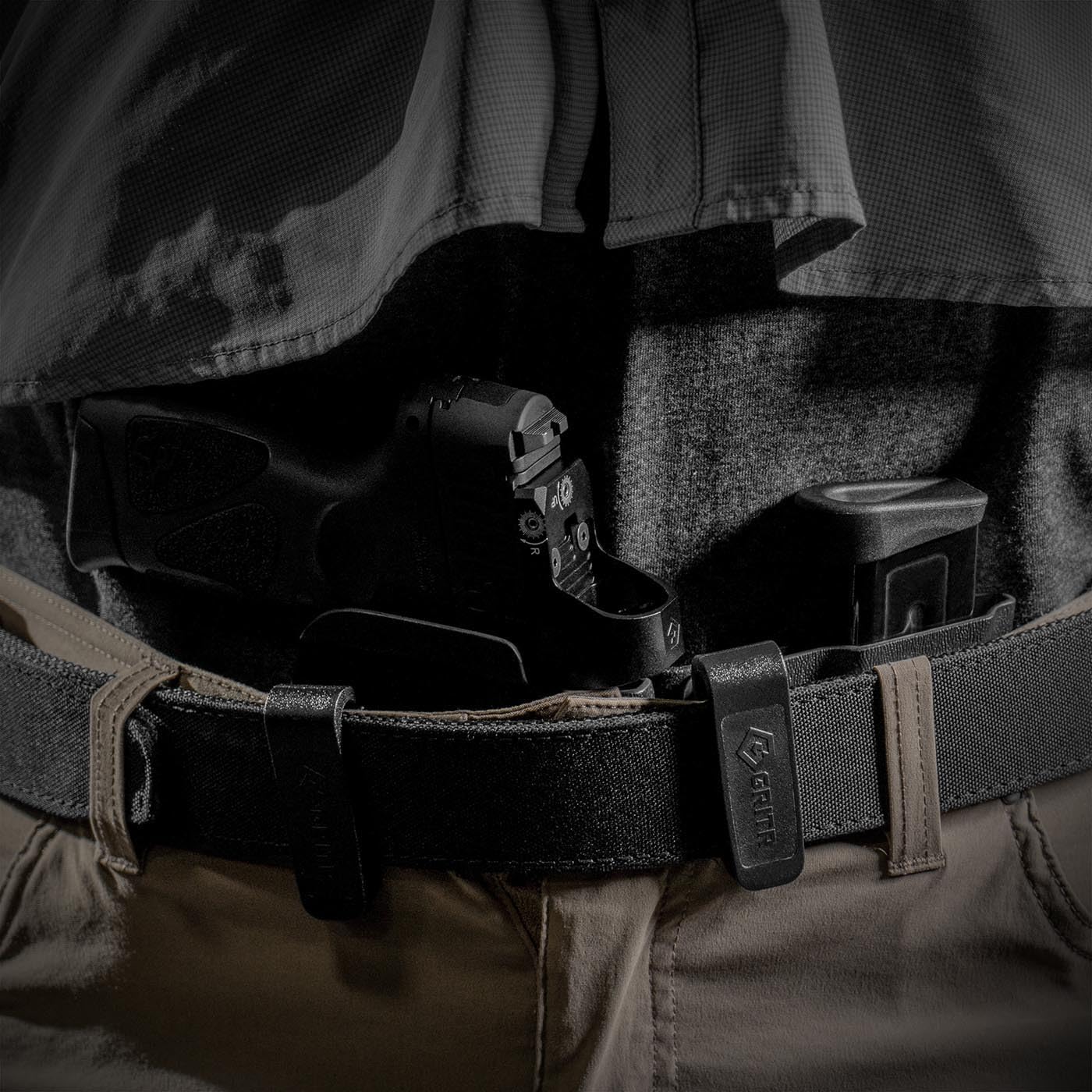 GRITR IWB Appendix Carry Kydex RightLeft Hand Gun Holster Compatible with Taurus G2cG2sG3cG3x wMagazine Holder, Optic Cut, Open Bottom, Adjustable