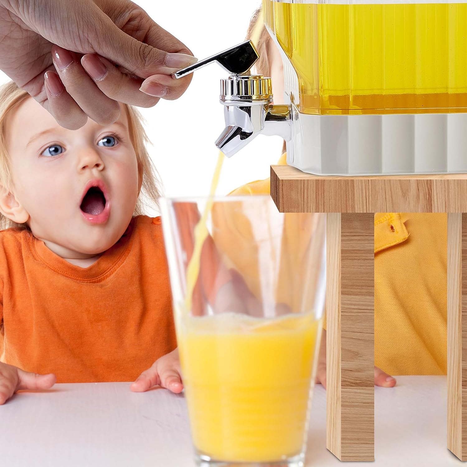 Dispensador de bebidas para refrigerador con espita de 1.4 galones, dispensador de bebidas de plástico transparente de gran capacidad, dispensadores