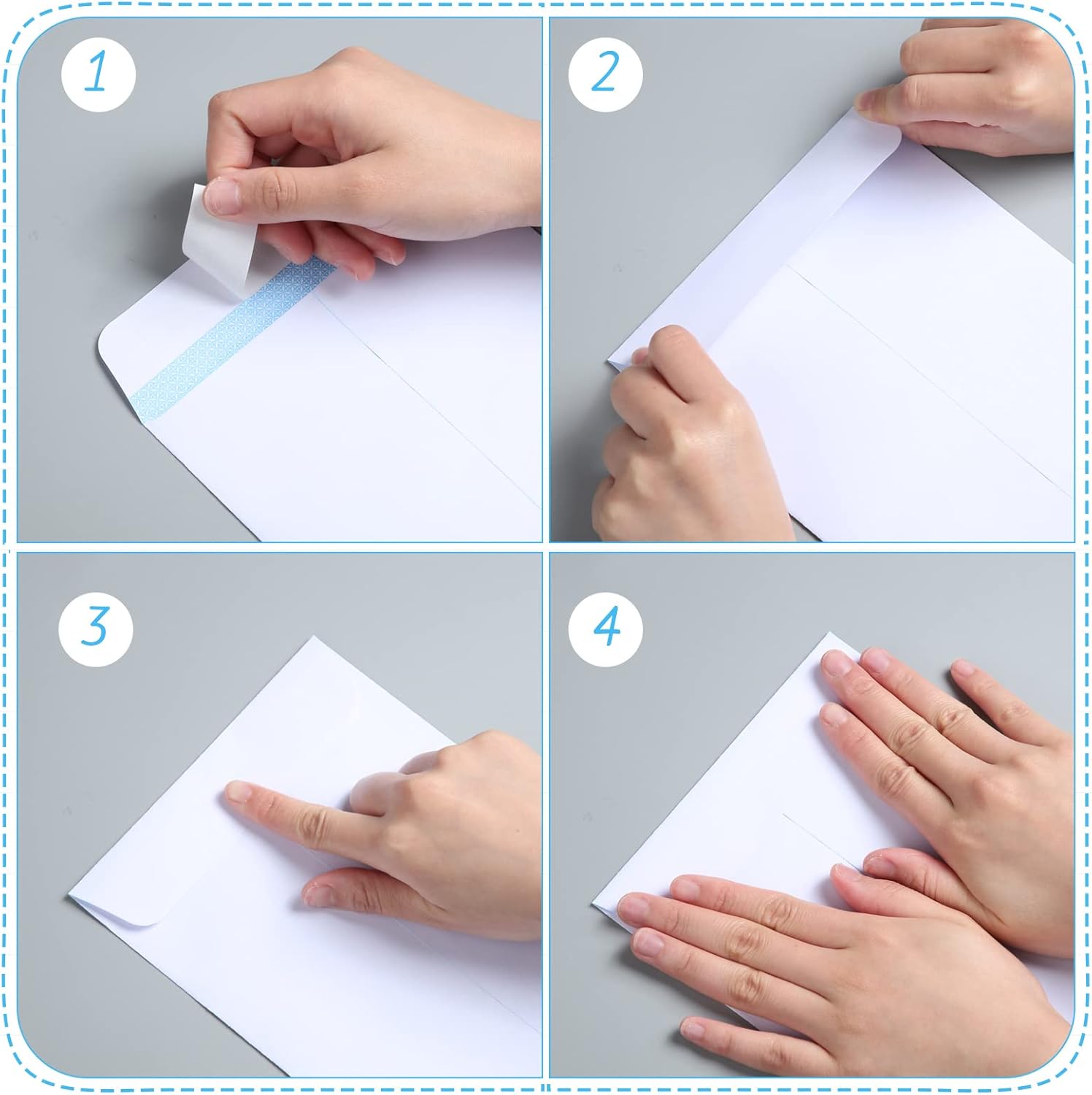 100 sobres de seguridad autoadhesivos de 6 x 9 pulgadas, color blanco, de 27 libras, diseñados para correo seguro, sostiene de forma segura folletos
