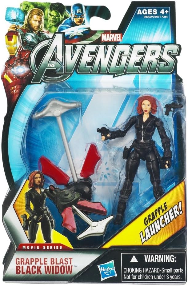 Marvel Avengers Movie – Figura de acción de 4 pulgadas Grapple Blast Black Widow Grapple Launcher