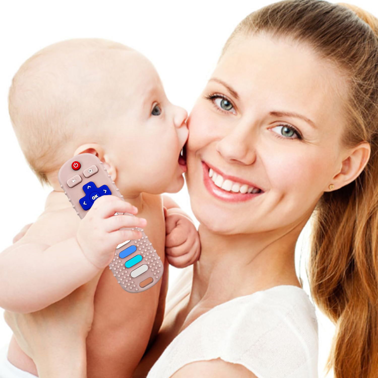 YAPROMO Reomte – Juguetes de dentición para bebés, juguetes mordedores de silicona para bebés de más de 18 meses, juguetes de dentición con forma de