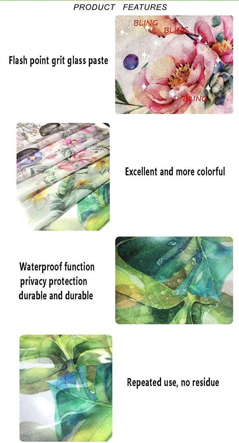 Película decorativa para ventana, película de privacidad esmerilada sin pegamento, película de puerta de vidrieras, bandera estadounidense en el