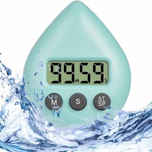 Temporizador de ducha silencioso sin tictac, temporizador digital impermeable, tamaño pequeño, lindo temporizador con bonito gancho (azul cielo) Temporizador de ducha silencioso sin tictac, temporizador digital impermeable, tamaño pequeño, lindo temporizador con bonito gancho (azul cielo)