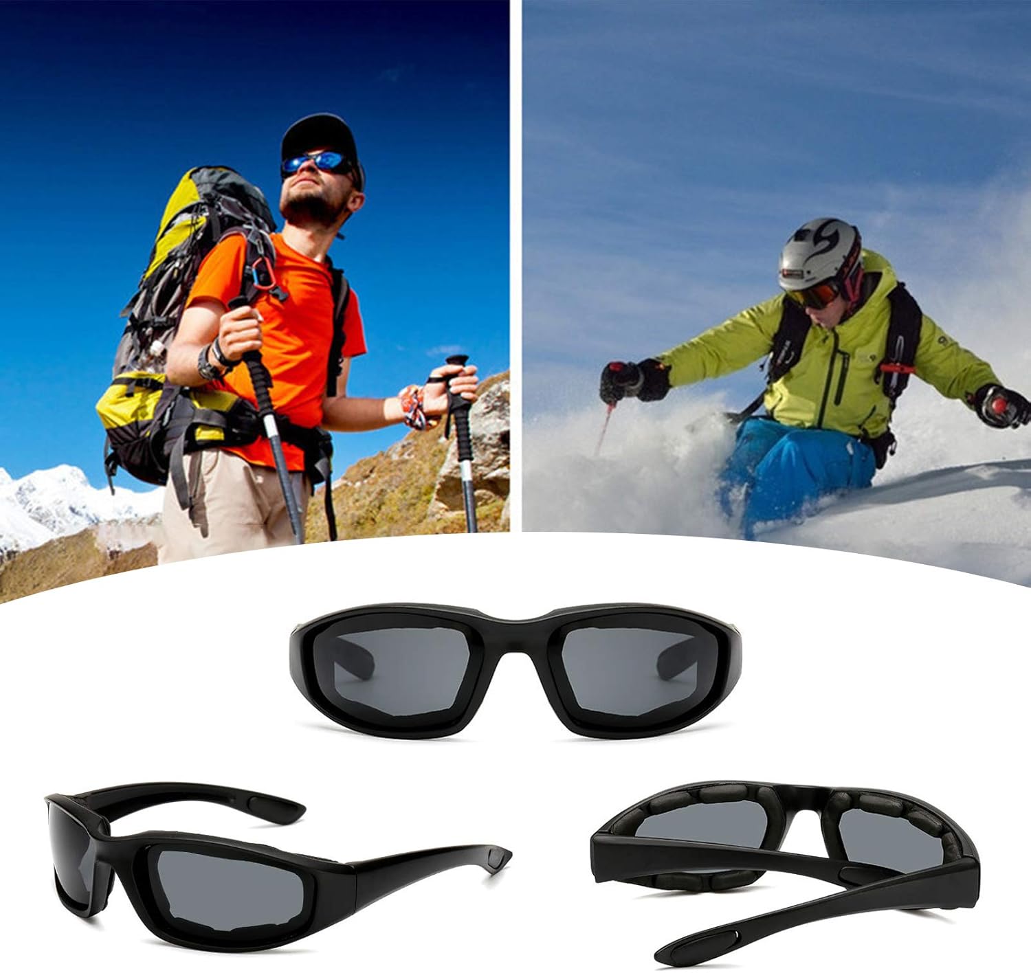 Peciees – Gafas de sol para montar en motocicleta, 4 unidades, para exteriores
