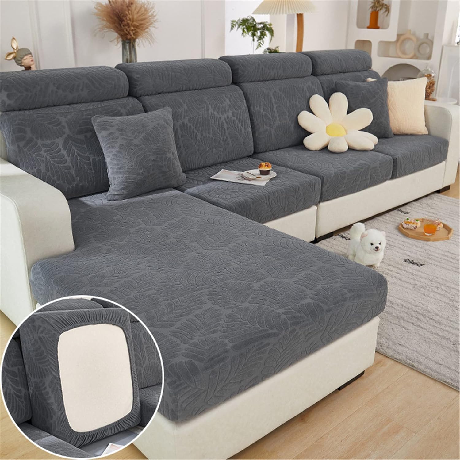 Yanmide Fundas mágicas para sofá, universal, resistente al desgaste, funda de cojín elástica (estilo A-13, funda de asiento individual extragrande)