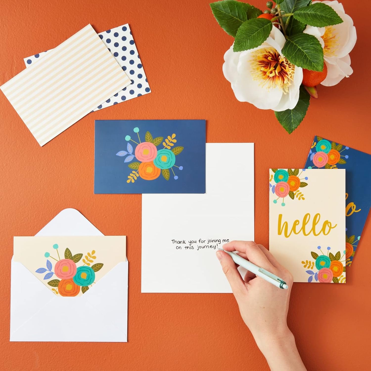 Tarjetas de felicitación para ella Floral y geométrica, Floral