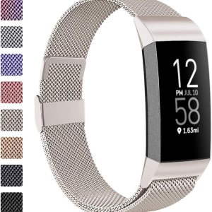 ZWGKKYGYH – Bandas de metal compatibles con Fitbit Charge 4 y Fitbit Charge 3 bandas para mujeres hombres, correa de repuesto magnética de malla de ZWGKKYGYH – Bandas de metal compatibles con Fitbit Charge 4 y Fitbit Charge 3 bandas para mujeres hombres, correa de repuesto magnética de malla de