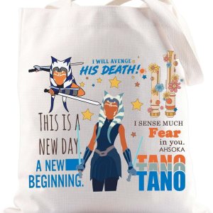 G2TUP Ahsoka Tano Inspired – Bolsa de mano reutilizable Jedi para fanáticos de Ahsoka G2TUP Ahsoka Tano Inspired – Bolsa de mano reutilizable Jedi para fanáticos de Ahsoka