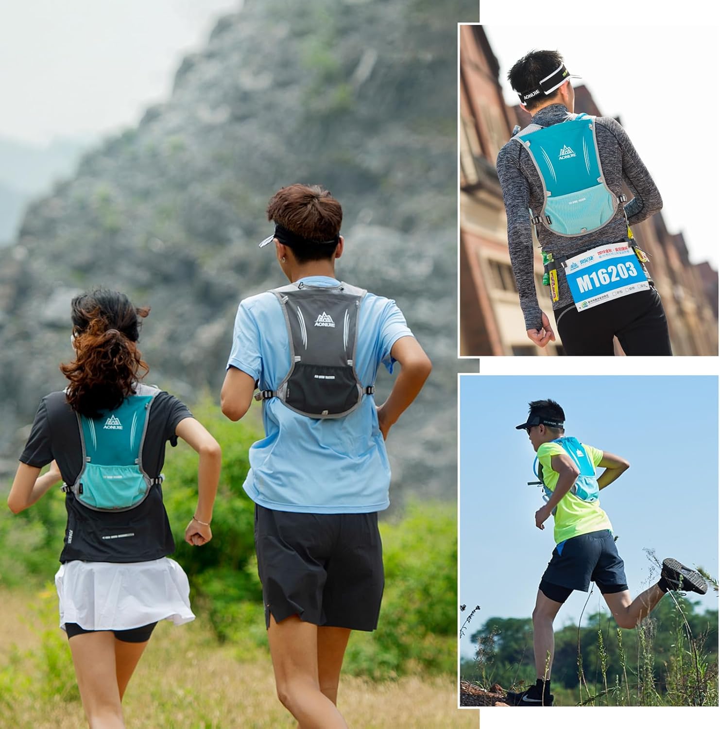 TRIWONDER Hydration Pack Backpack 5L Marathoner Running Race Hydration Vest