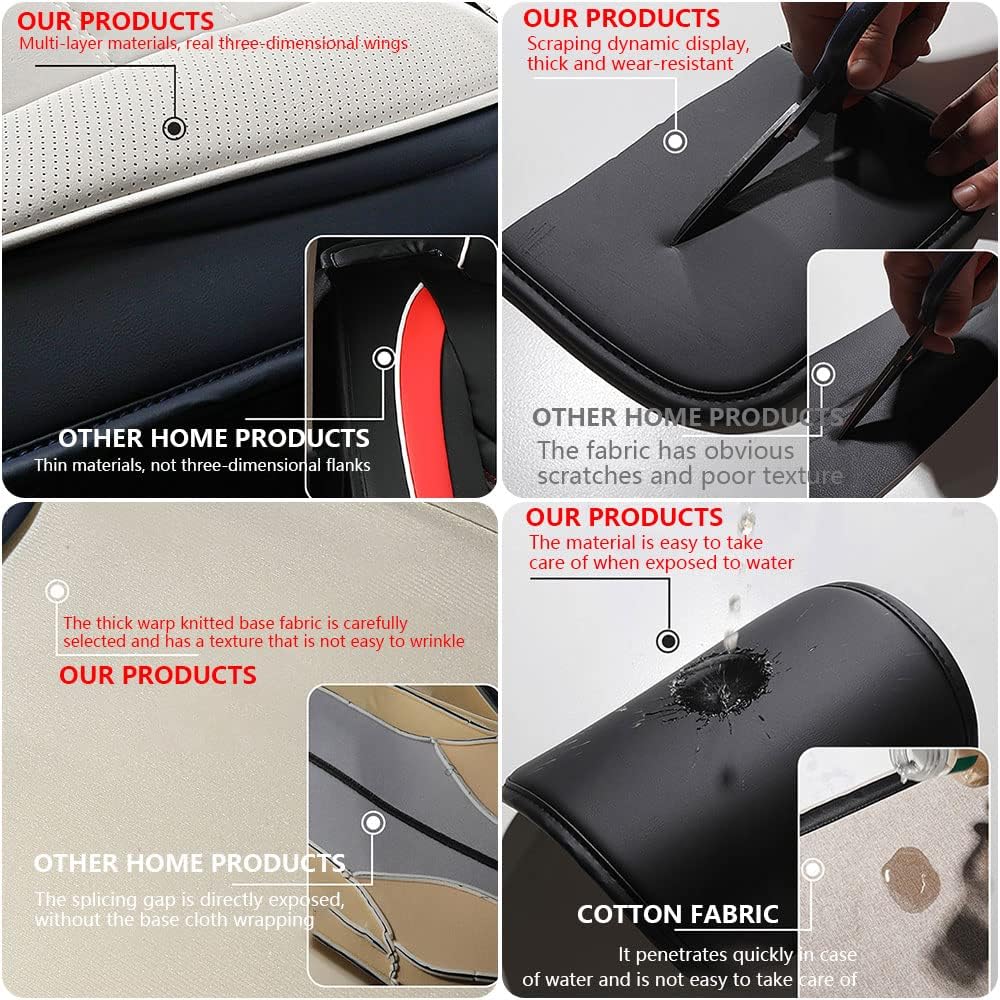 Fundas de asiento de automóvil para Chevrolet Trailblazer EXT 2002-2006, funda de asiento de piel sintética impermeable, suave, transpirable, con