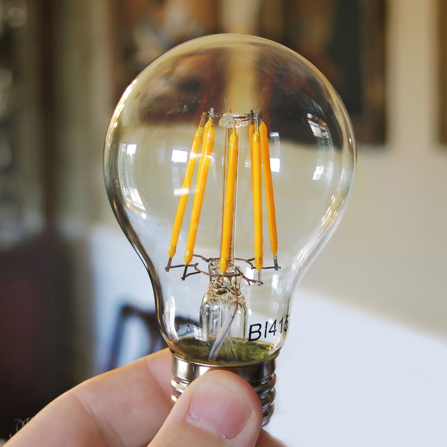 Brite Innovations Bombilla de filamento LED de ahorro de energía de 7 W, color blanco suave, 2700 K, reemplazo equivalente exacto a la bombilla
