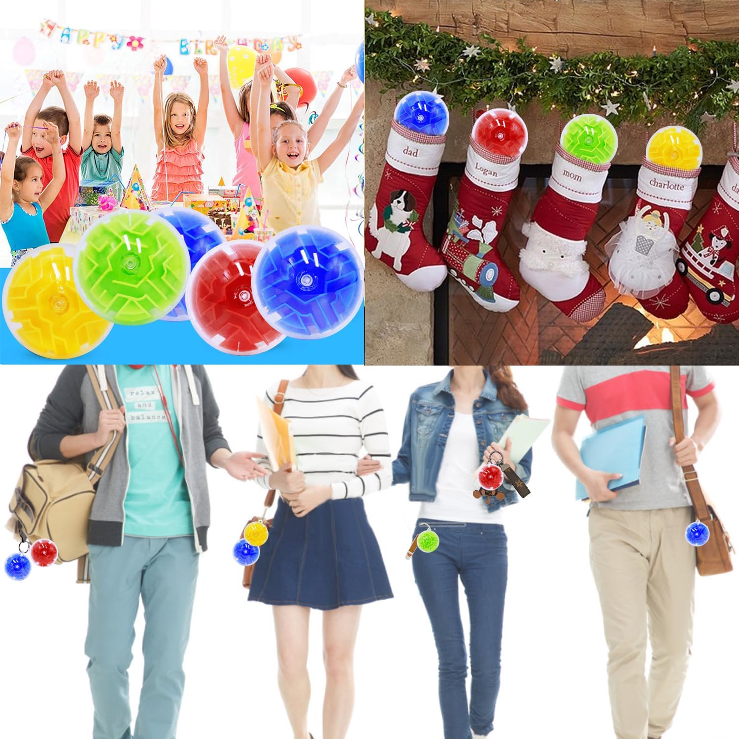 100 piezas de rompecabezas de bolas de rompecabezas a granel, mini bolas de laberinto 3D, rompecabezas, juegos, recuerdos de fiesta para niños de
