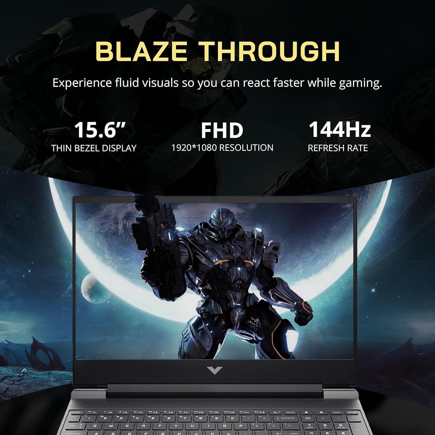 HP Victus Gaming Laptop 2023, pantalla FHD IPS de 15.6 pulgadas, AMD 6-Core Ryzen 5 7535HS (Beats i7-11800H), 16 GB DDR5, 1 TB SSD, NVIDIA GeForce