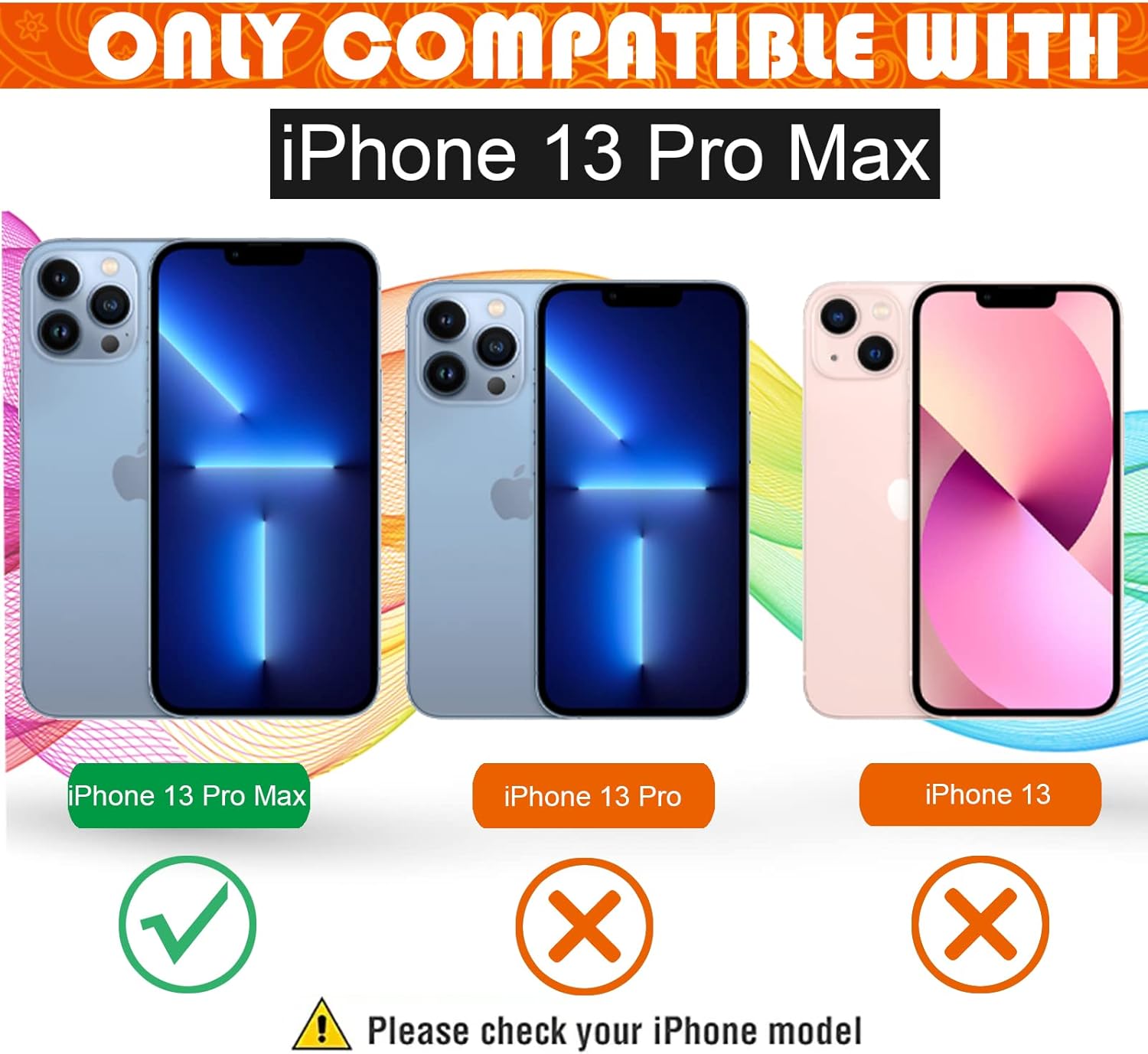 VirgoCCY Funda con purpurina con patrón de ondas de agua para iPhone 13 Pro Max, funda protectora de TPU suave para mujeres y niñas, con marco de