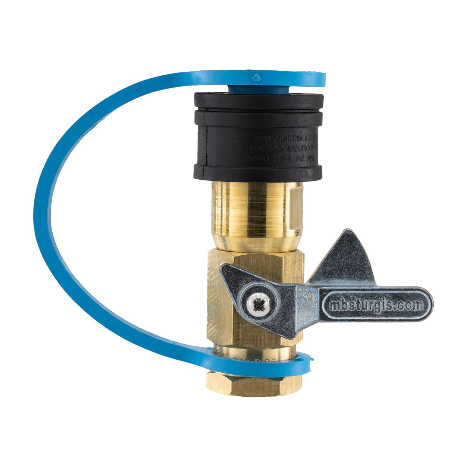 RecPro RV 14″ LP Gas conexión rápida con enchufe  Válvula de desconexión rápida de 14 pulgadas  Enchufe de manguera de gas propano con válvula de