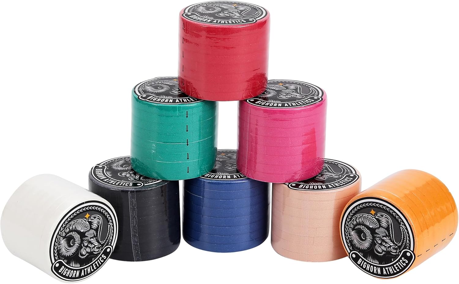 Bighorn Athletics Cinta para dedos Jiu-Jitsu, 0.3 pulgadas x 45 pies, 8 rollos (azul) – Cinta versátil para artes marciales, escalada y más